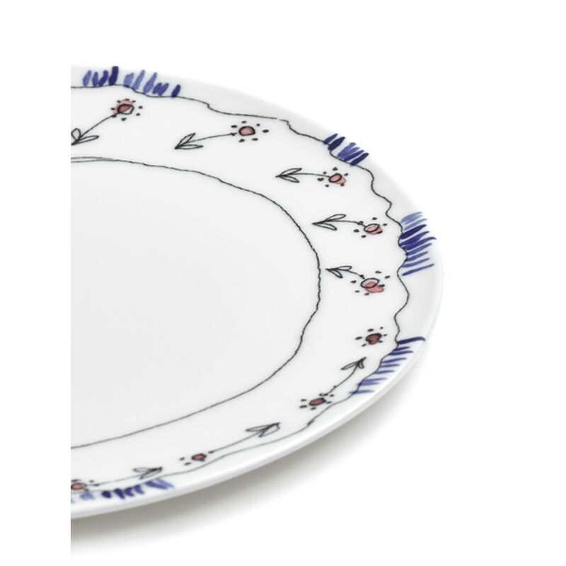 Marni Midnight Flowers Breakfast Plates Set Of 2 - Anemone Milk image number 2